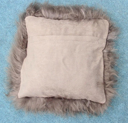 Tibet Lammfellkissen Stone