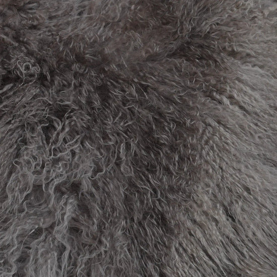 Tibet Lammfellkissen Stone