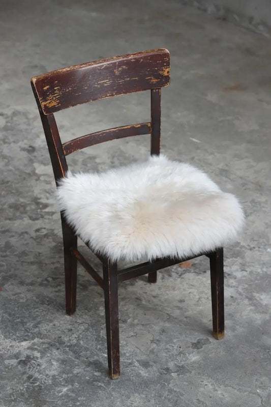 Lammfell Sitzauflage Eckig Perl