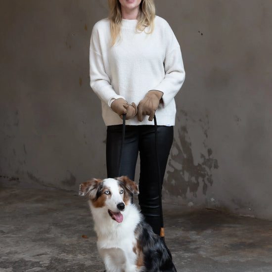 Lammfellhandschuhe braun oder anthrazit (Fingerhandschuhe)