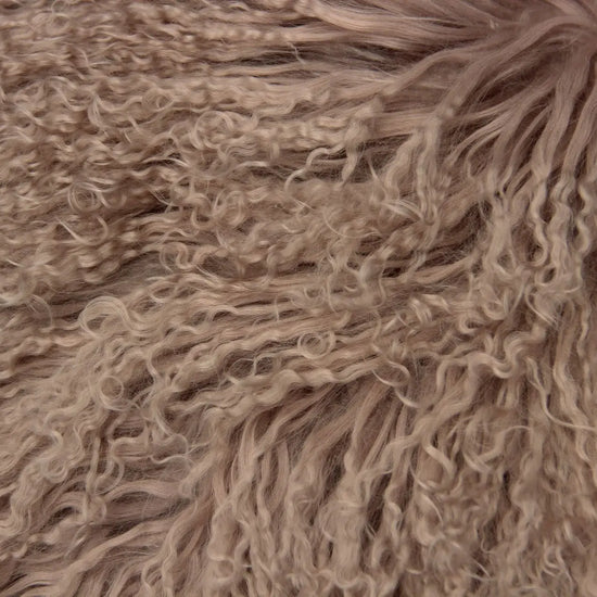 Tibet Lammfellkissen Taupe