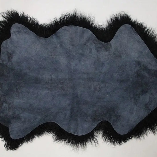 Tibet Schaffell wie Gotland schwarz gefärbt