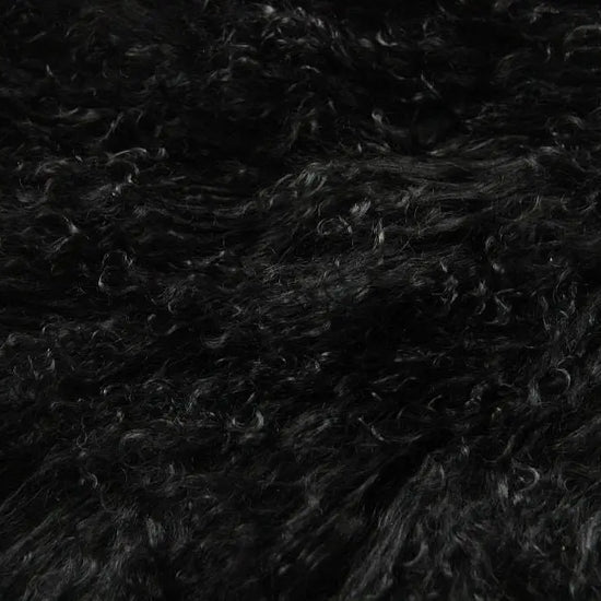 Tibet Schaffell wie Gotland schwarz gefärbt