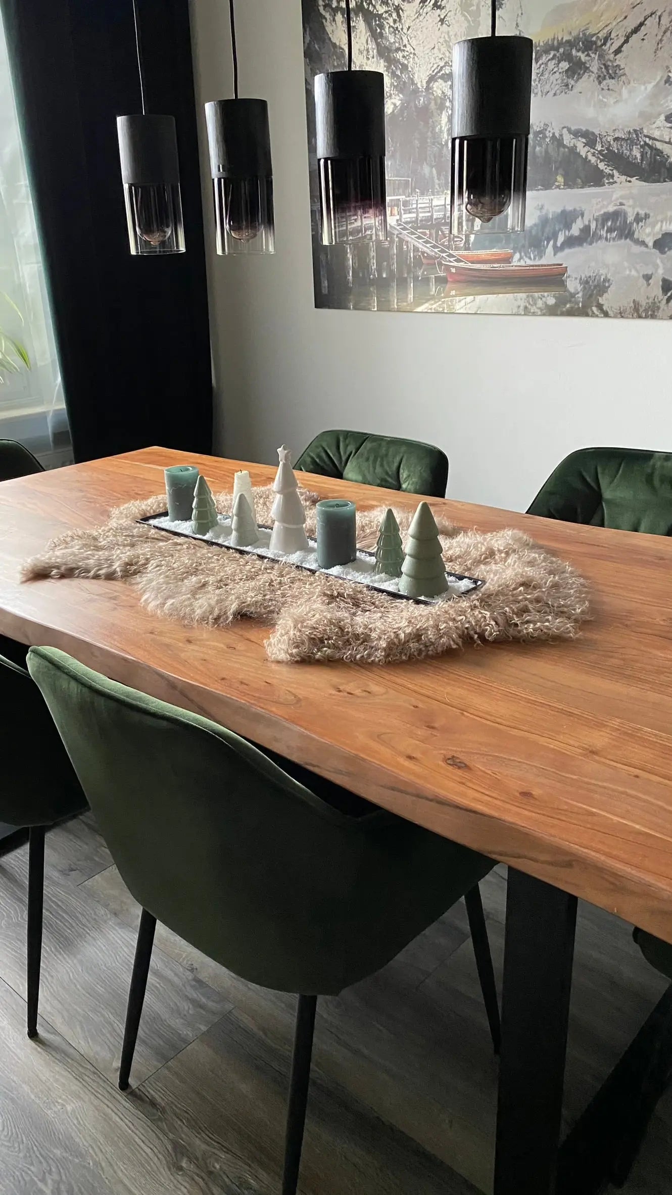 Tibet Schaffell wie Gotland taupe gefärbt