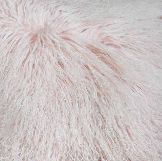 Tibet Lammfellkissen Rose