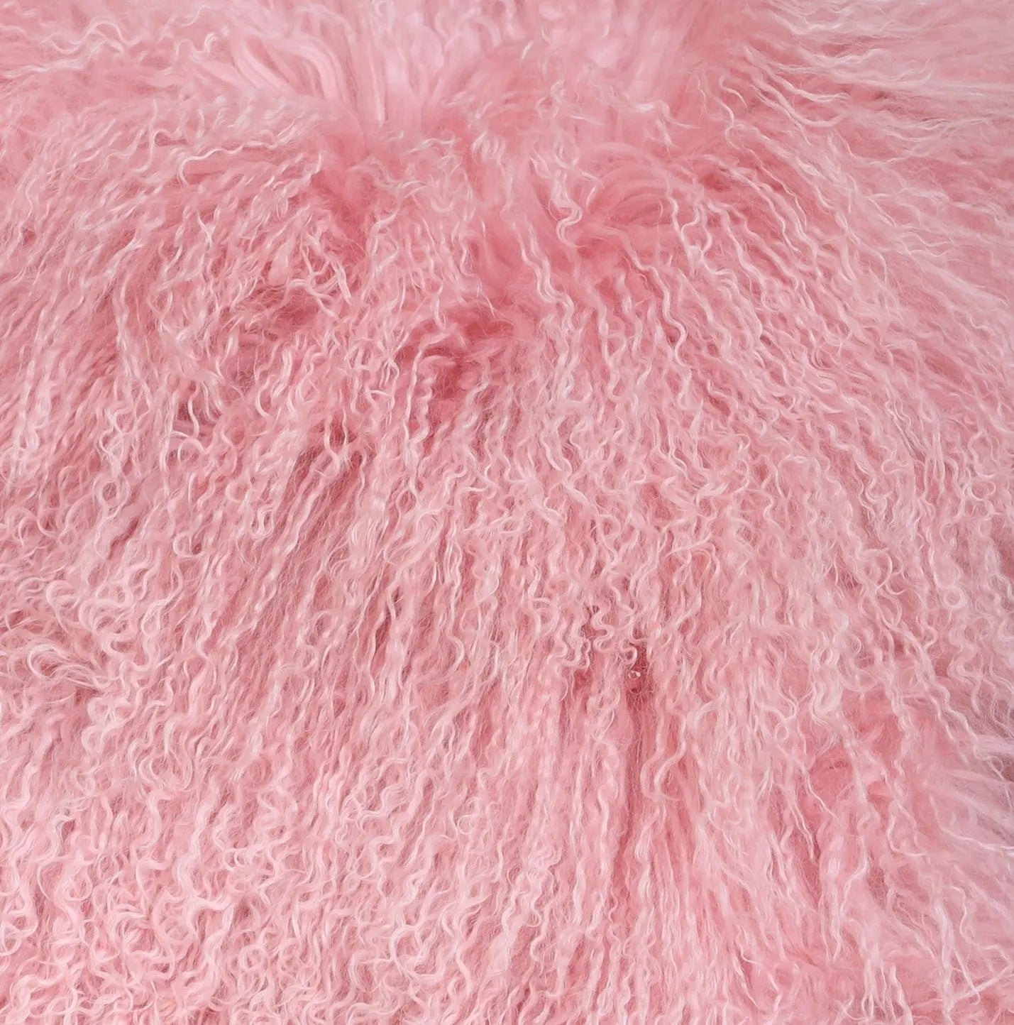 Tibet Lammfellkissen Pink