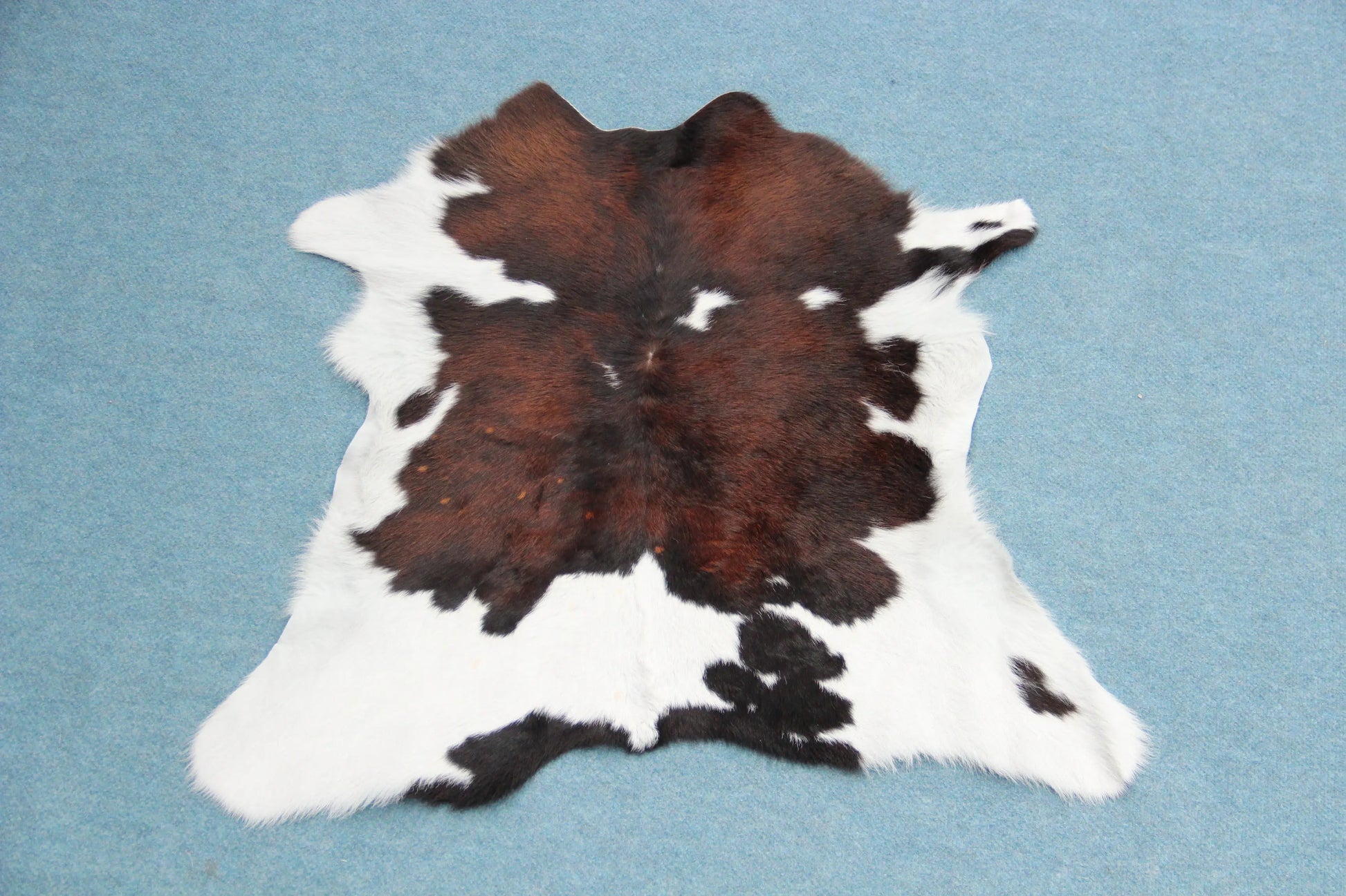 Kalbfell Tricolor Schwarz Braun Weiß