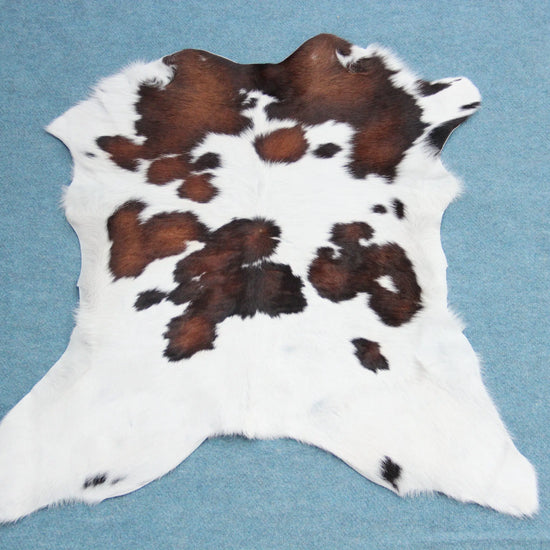 Kalbfell Tricolor Schwarz Braun Weiß