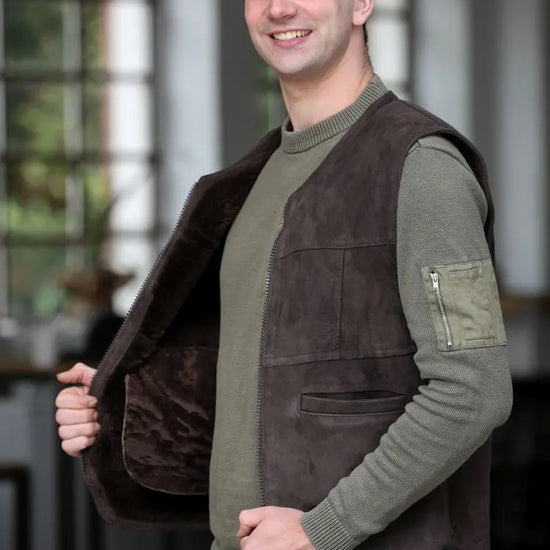 Lammfellweste - Bruno - braun