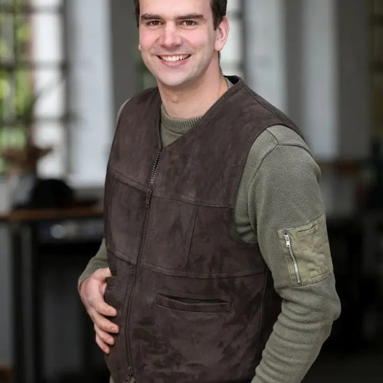 Lammfellweste - Bruno - braun