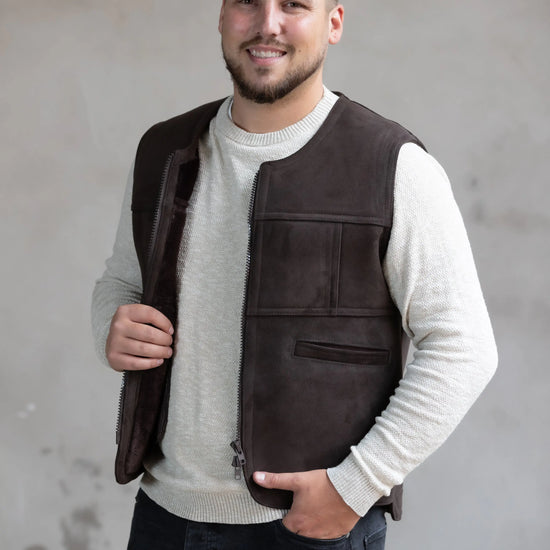 Lammfellweste - Bruno - braun