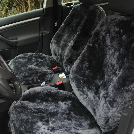 Premium Autofell für Mittelklasse Wagen mit Airbag im Sitz (Anthrazit)