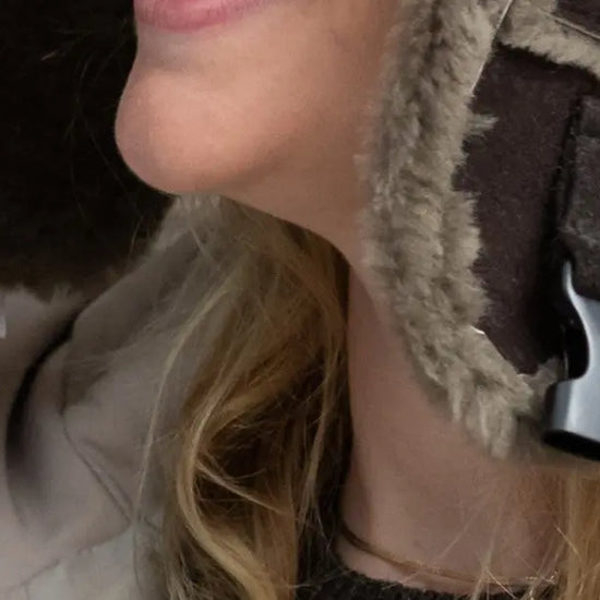 Mütze aus Lammfell braun