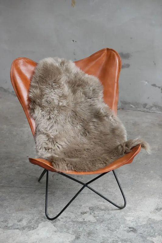 Lammfell Taupe (grau braun)