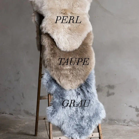 2er Lammfell Taupe (Grau, Braun)