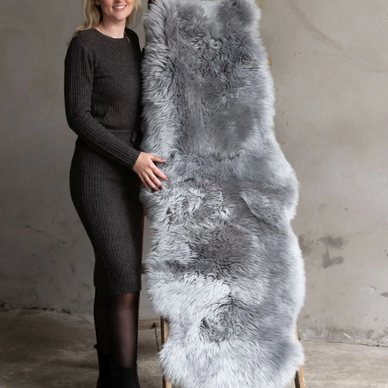 2er Lammfell Grau (Silber)