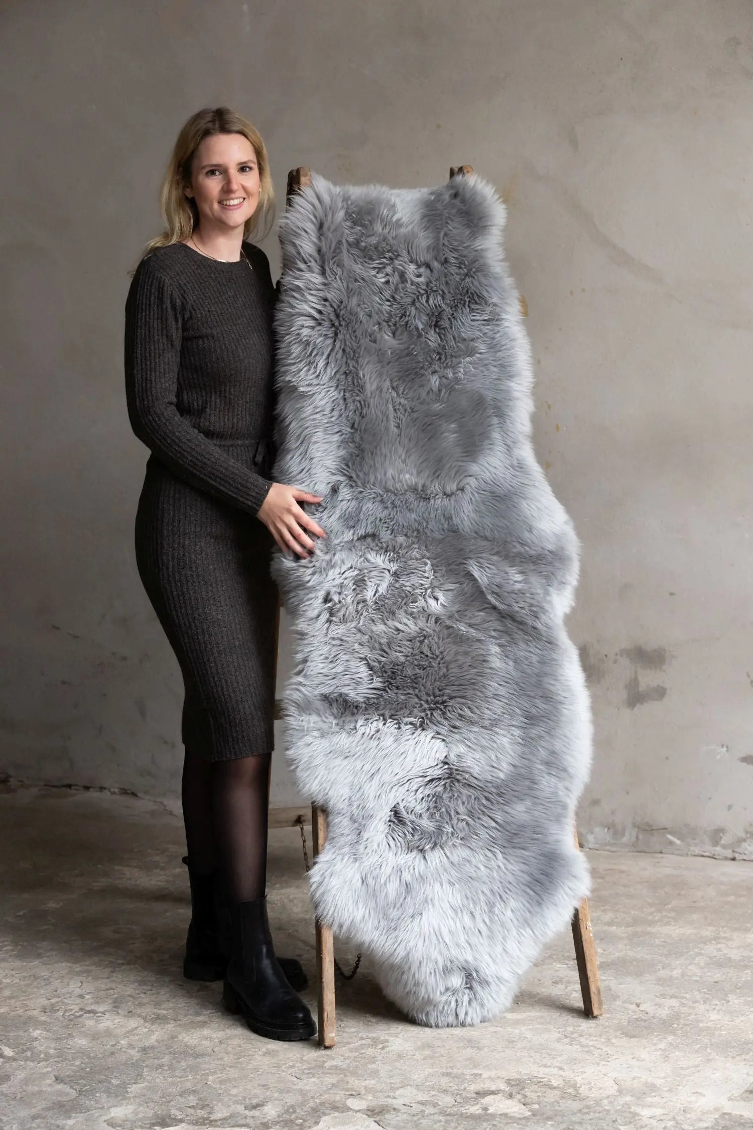 2er Lammfell Grau (Silber)