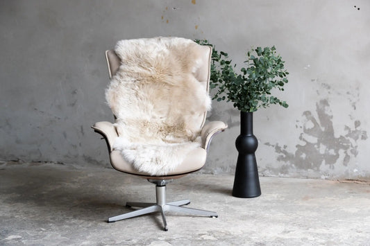 1,5er Lammfell Perl (grau beige)