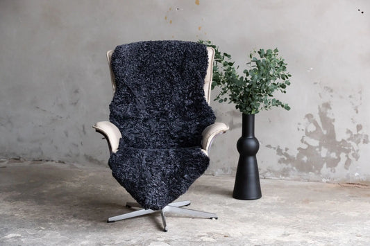 2er Lammfell Curly - Graphit - (geschoren gelockt curly)