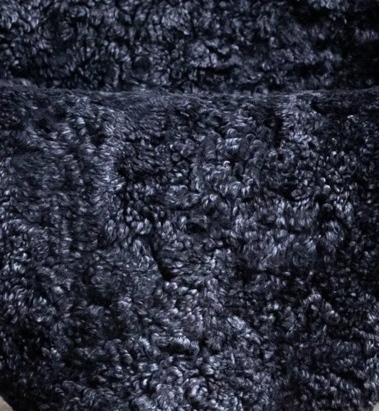 2er Lammfell Curly - Graphit - (geschoren gelockt curly)