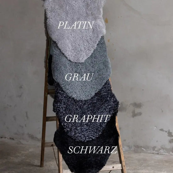 2er Lammfell Curly - Graphit - (geschoren gelockt curly)