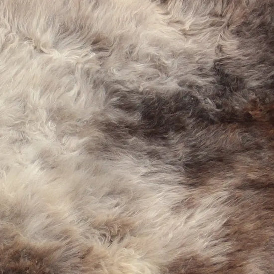 Lammfell Braun mit Silberrücken (Naturfarben)