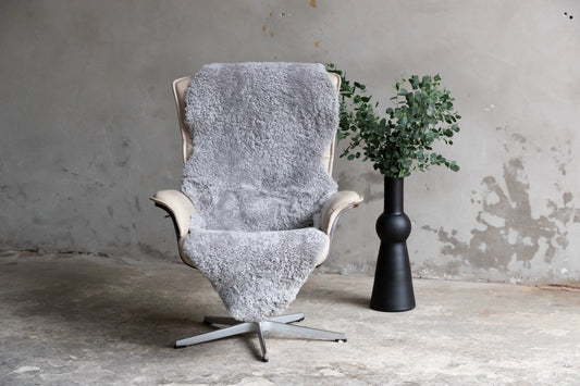 2er Lammfell Curly - Platin - (geschoren gelockt)