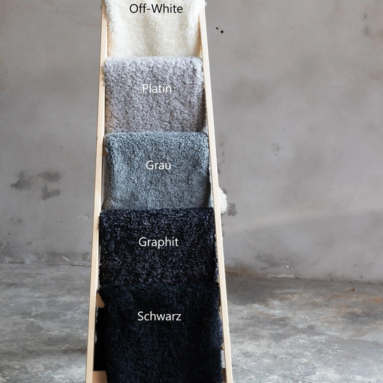 2er Lammfell Curly - Platin - (geschoren gelockt)