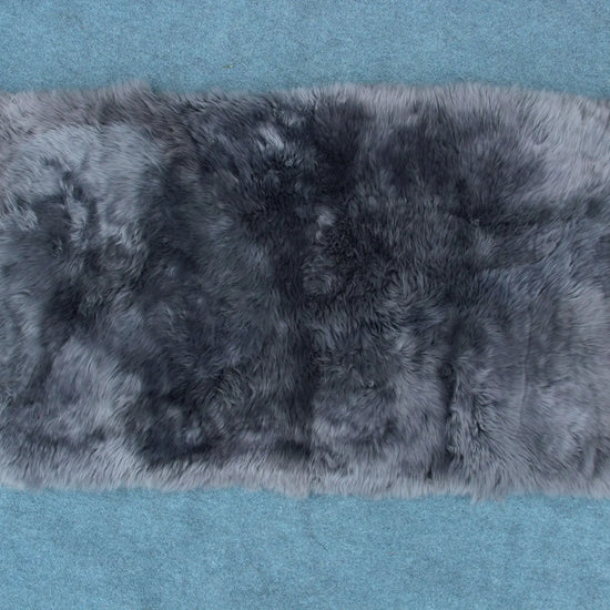 Lammfelldecke ca. 70 x 140 cm Grau/Anthrazit