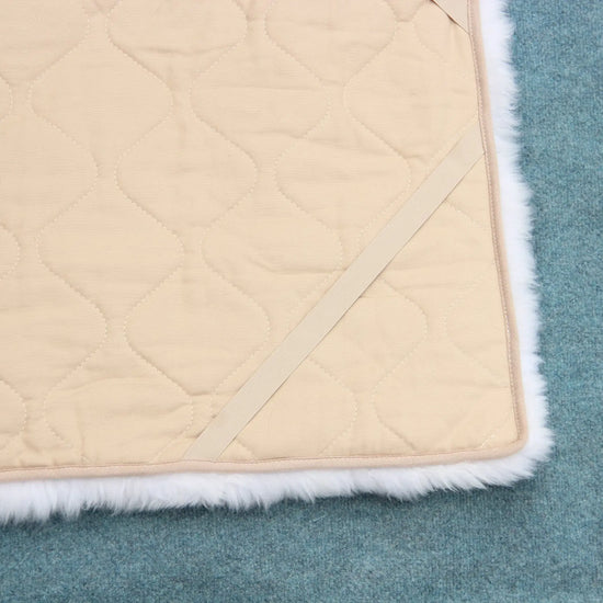 Lammfelldecke 80 x 160 cm Weiß