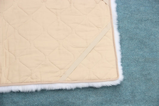 Lammfelldecke 80 x 160 cm Weiß