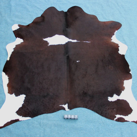 Kuhfell Schwarz Braun Weiß gepunktet (3367)