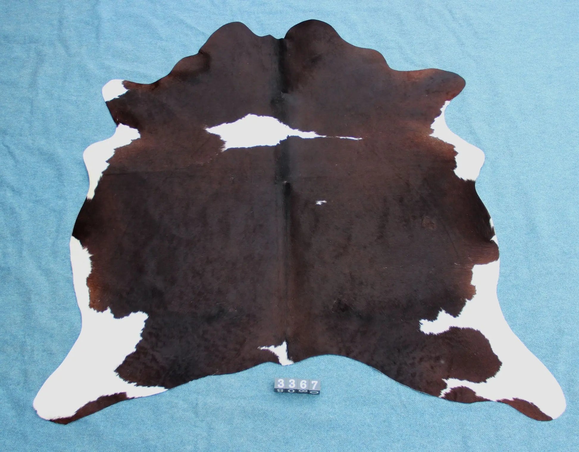 Kuhfell Schwarz Braun Weiß gepunktet (3367)