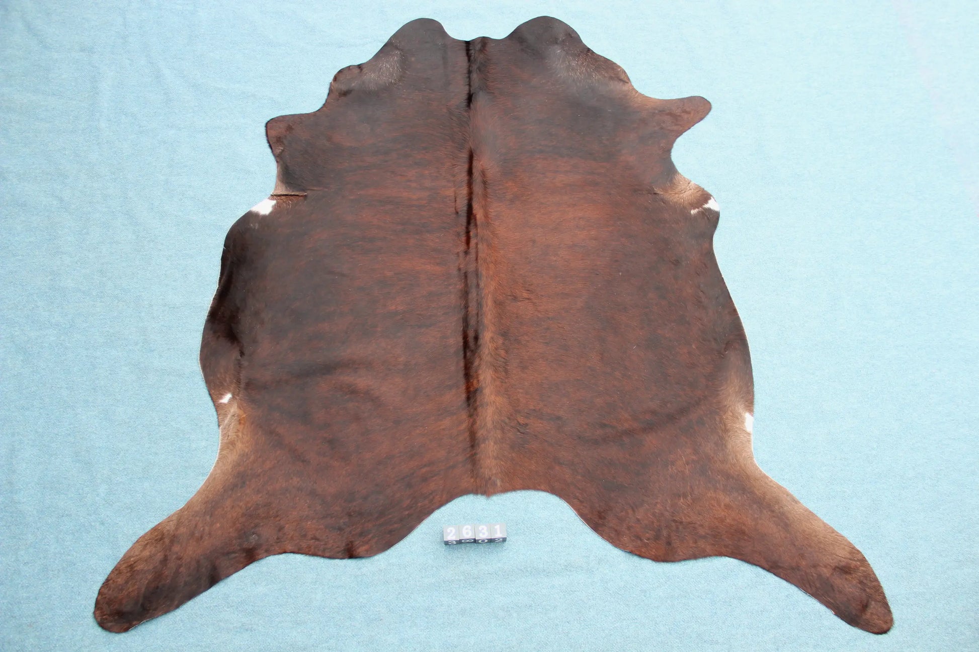 Kuhfell Schwarz Braun getigert (2631)