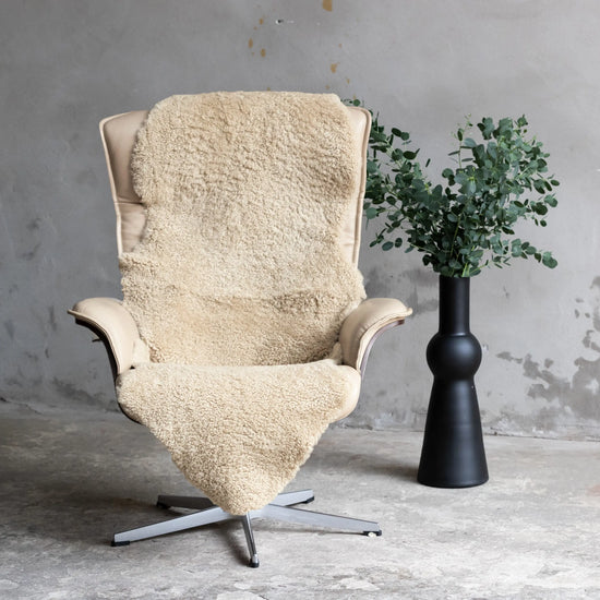 2er Lammfell Curly - Sand - (geschoren gelockt)