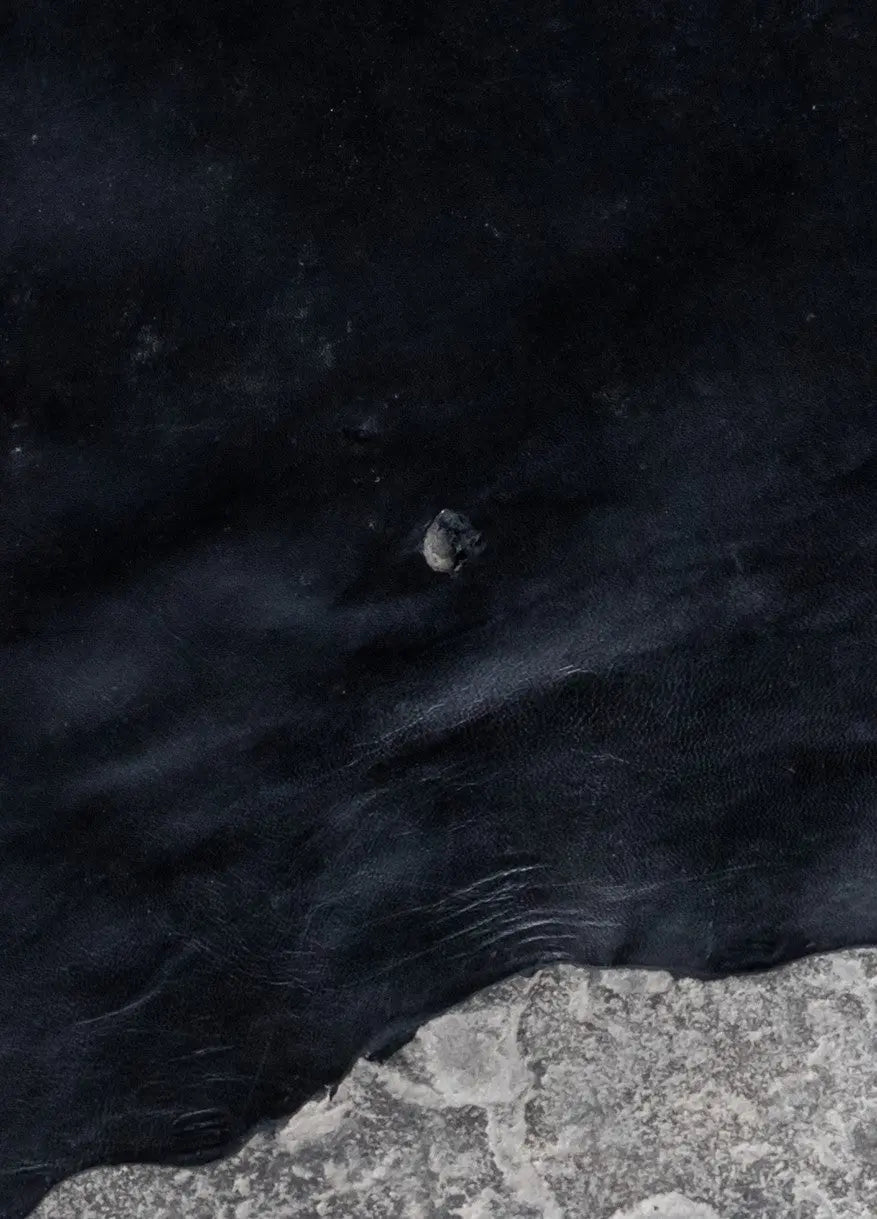 Ziegenleder Nappa schwarz (mit Fehlern)