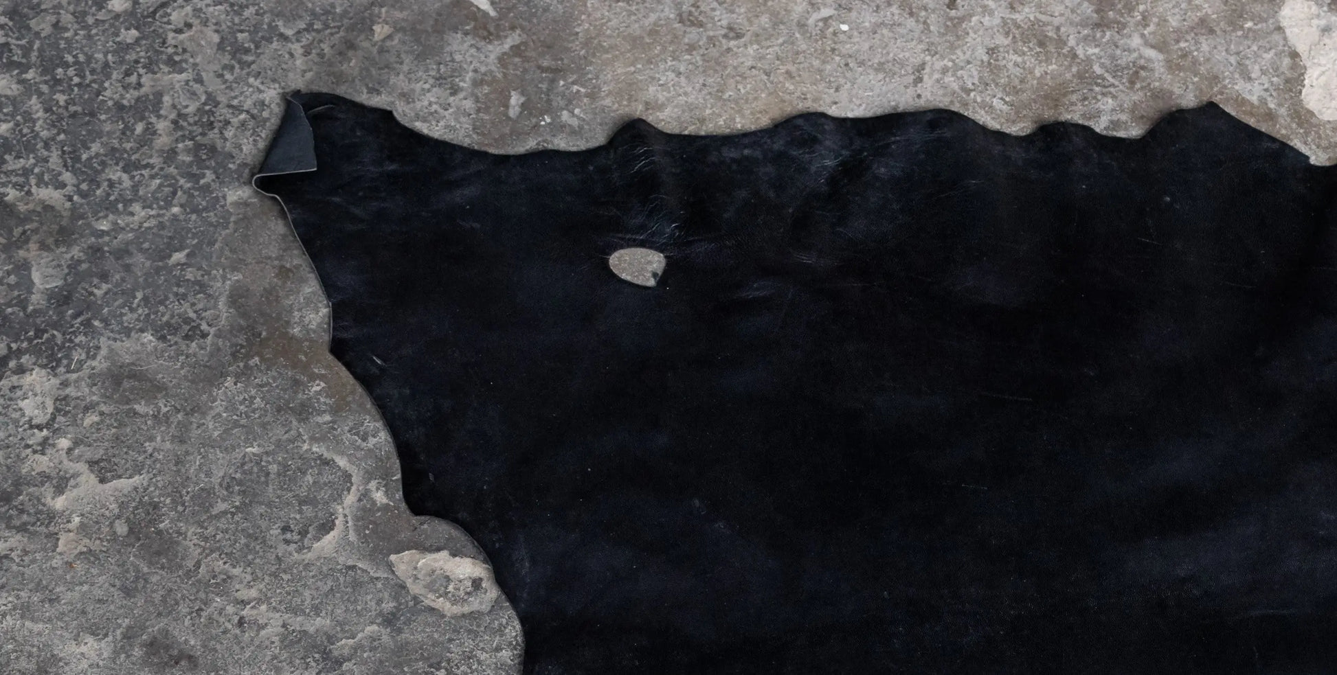 Ziegenleder Nappa schwarz (mit Fehlern)