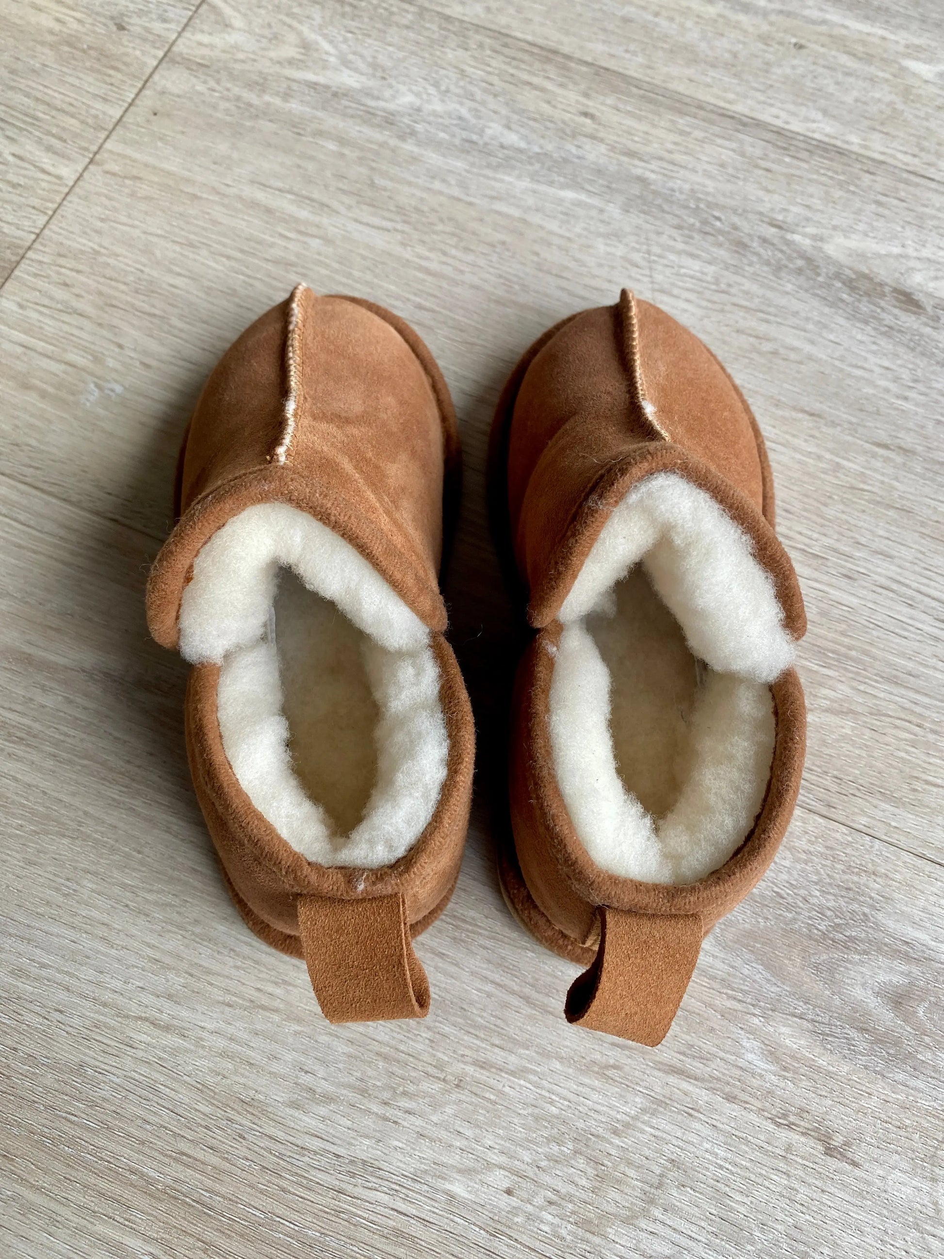 Kinder Lammfell Hausschuhe Lian l Braun l Gr. 26-36