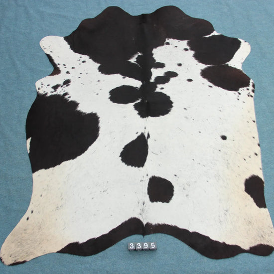 Kuhfell Schwarz Weiß Beige (3395)