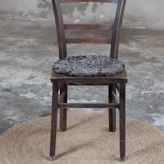 Lammfell Sitzauflage Curly Rund Mocca