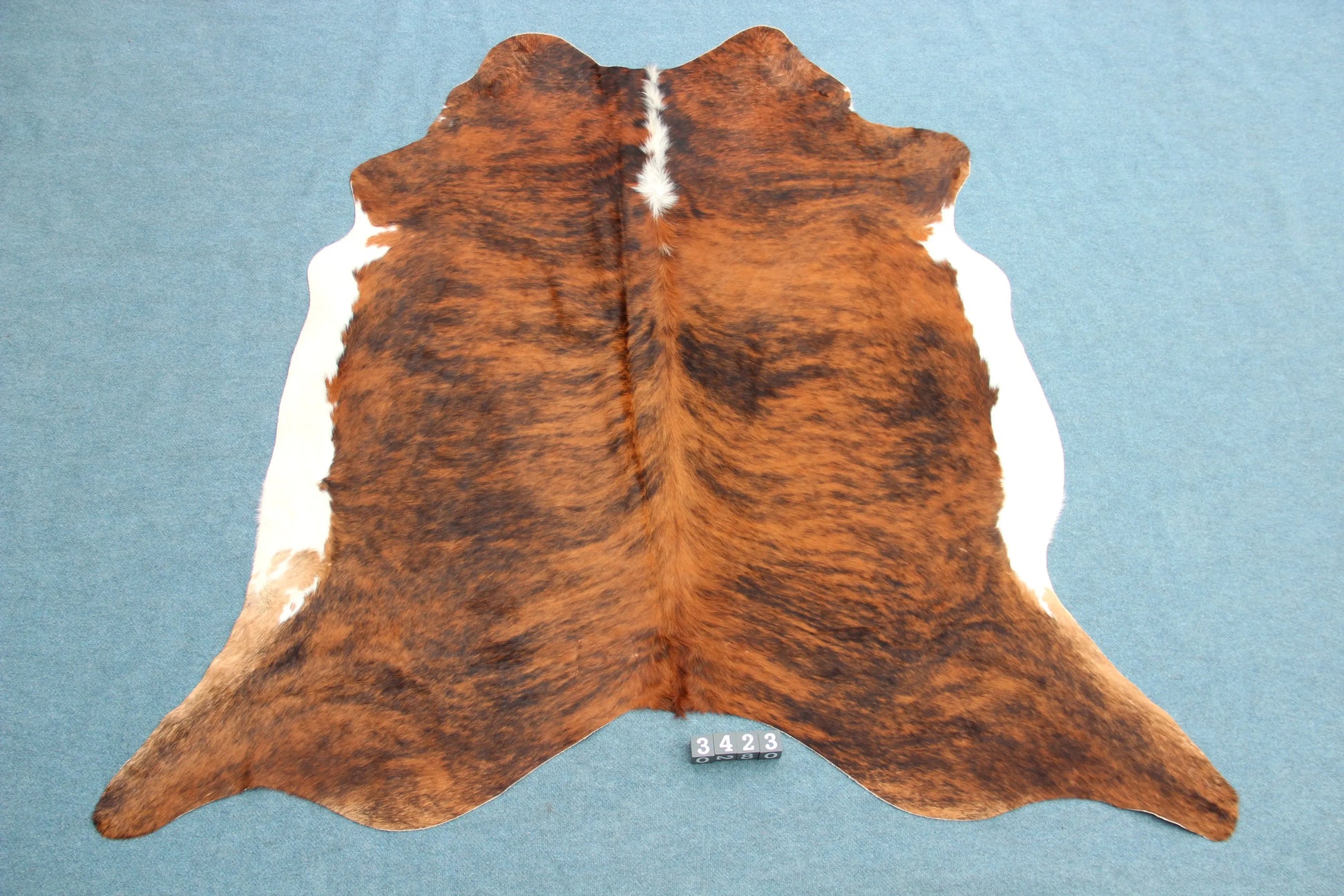 Kuhfell Schwarz Braun Weiß getigert (3423)