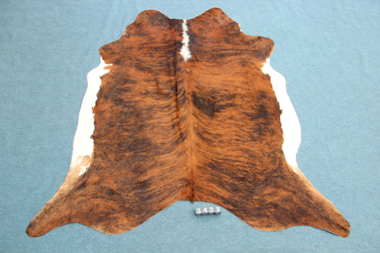 Kuhfell Schwarz Braun Weiß getigert (3423)