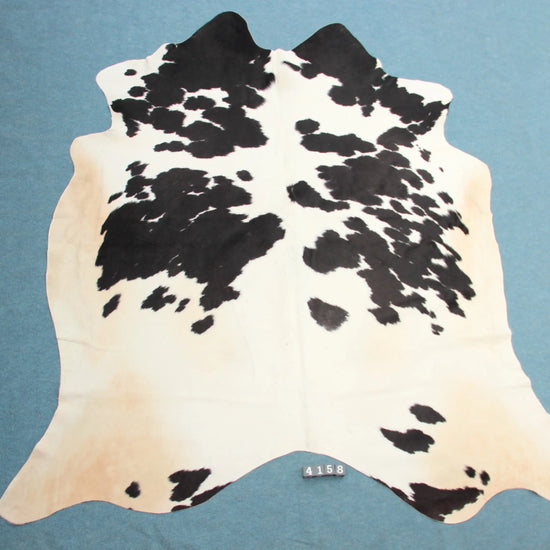 Kuhfell Schwarz Weiß Beige gepunktet (4158) XXL 4-5 qm