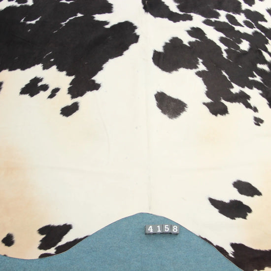 Kuhfell Schwarz Weiß Beige gepunktet (4158) XXL 4-5 qm