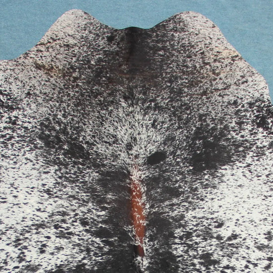 Kuhfell Schwarz Braun Grau Weiß gesprenkelt (41) XXL 4-5 qm