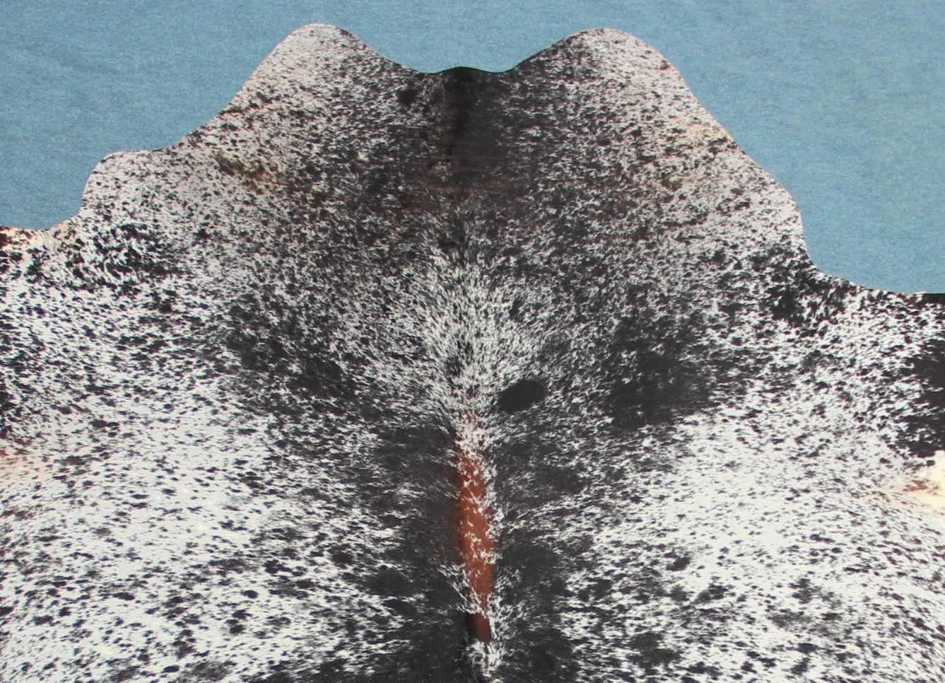 Kuhfell Schwarz Braun Grau Weiß gesprenkelt (41) XXL 4-5 qm