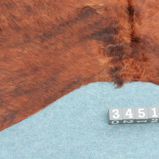 Kuhfell Schwarz Braun Weiß getigert (3451) 3 -4 qm Langhaar