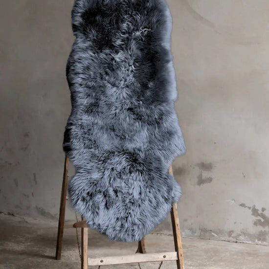 1,5er Lammfell Anthrazit