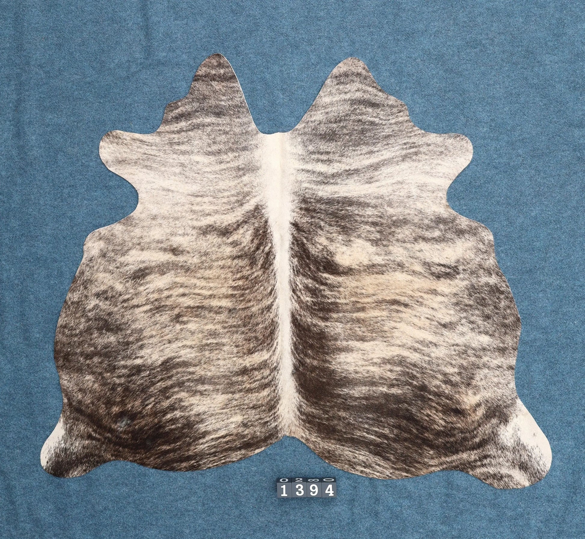 Kuhfell Grau Beige Weiß getigert (1394)