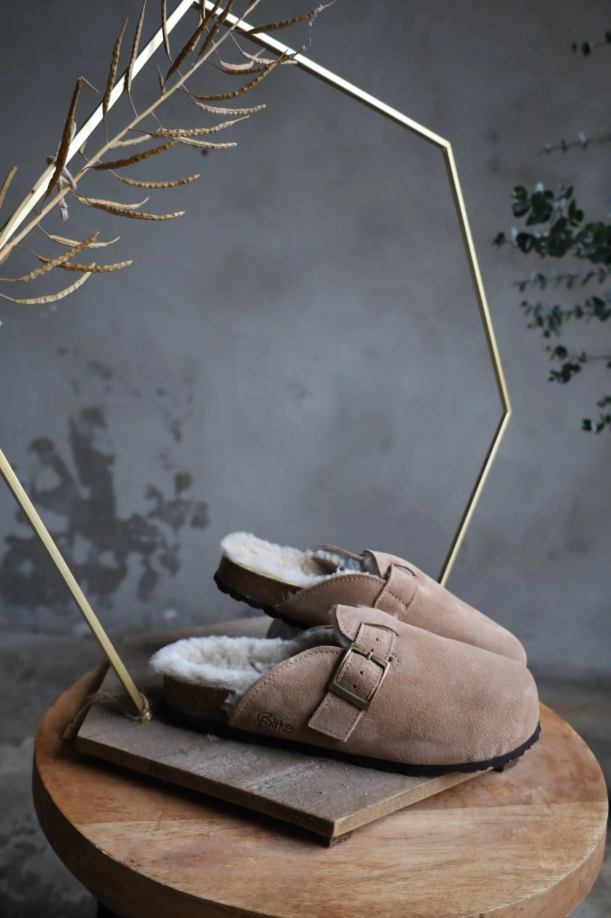 Lammfell Hausschuh - Glen- Taupe